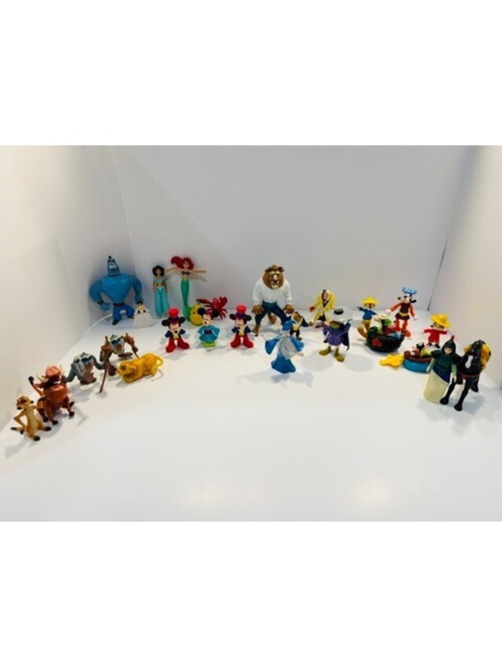 Vintage Disney Figure Lot 25+ PC Darkwing Duck Mulan Lion King Aladdin Merlin